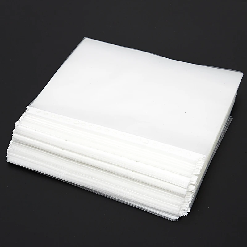 Pack of 200 A5 Clear Punched Pockets- Plastic Poly Folders