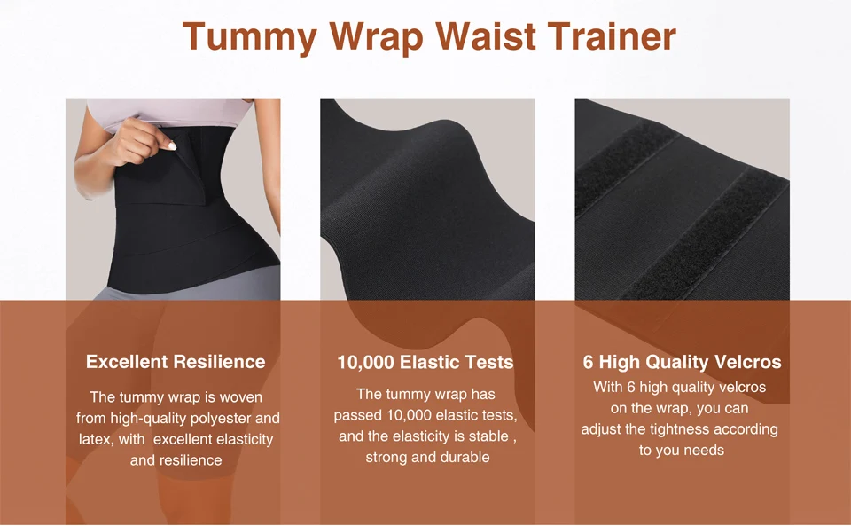 best shapewear for women Waist Trainer Snatch Bandage Tummy Wrap Trimmer Belt Slimming Body Shaper Plus Size Sweat  Belly Body Shaper Band Comparison plus size shapewear