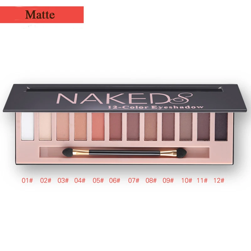 Брендовые женские тени для век 12 цветов мерцающие или матовые палитра макияжа