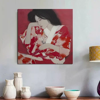 

Hot Sale Beauty With Deep Eyes By Painter Art Canvas Painting Modern Wall Art Posters Pictures For Home Living Room Decoration