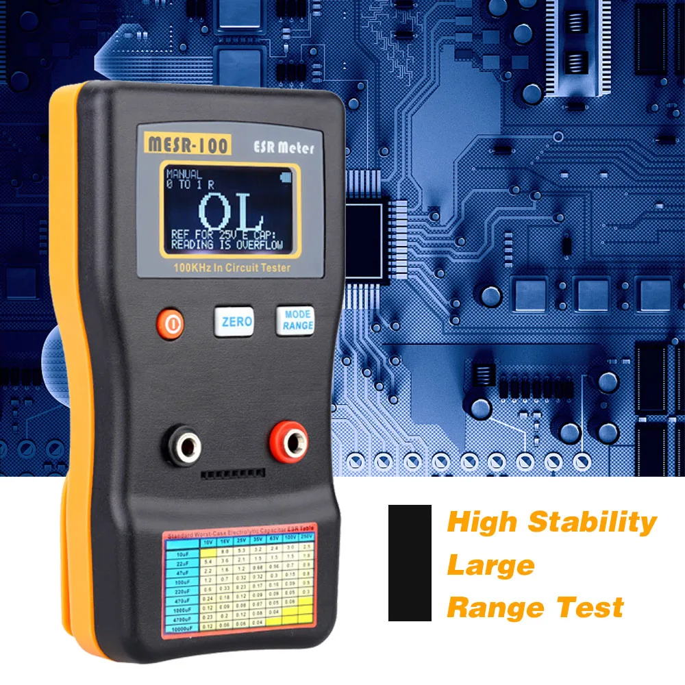 MESR-100 ESR Capacitance Ohm Meter Resistance Circuit Tester Professional