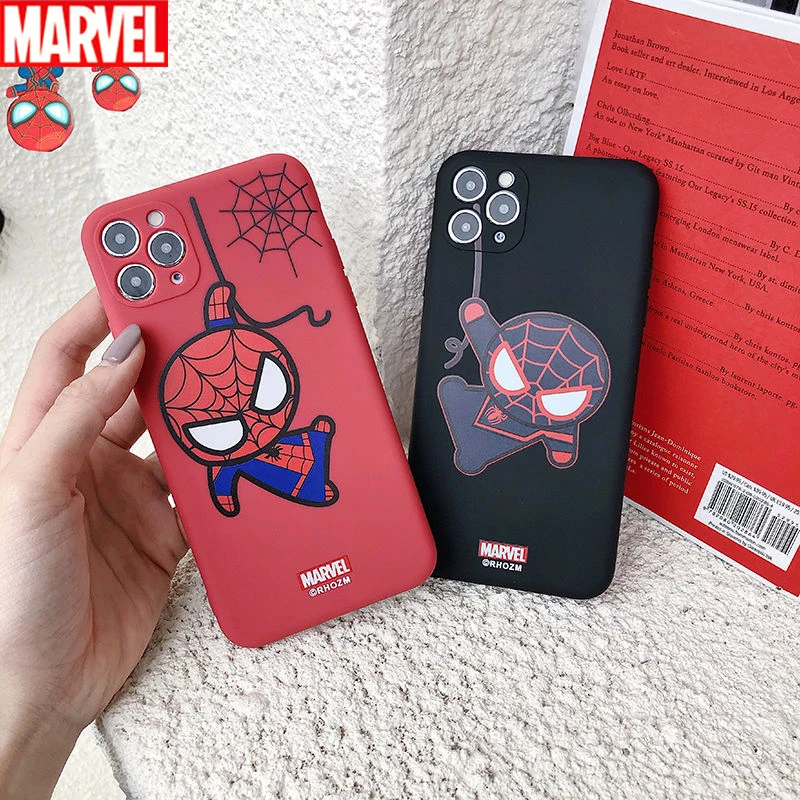Marvel Iron Man Spiderman Matowy Tpu Case Dla Iphone 12 Pro Max Xr Xs Max 7 8 Plus X Cale Cialo Miekka Moda Sliczny Telefon Tylna Okladka Phone Pouches Aliexpress
