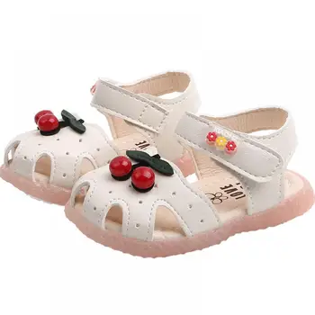 

Soft Bottom Children Shoes Tidefor Kids 1-13 Years Old Summer New Baby Toddler Shoes Girls Sandals Cute Little Cherry Baby Shoes
