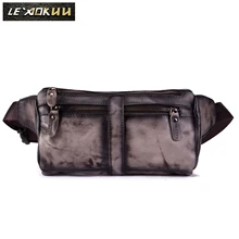 Кожаная мужская Повседневная модная сумка для путешествий через плечо, поясная сумка, нагрудный ремень, сумка из коровьей кожи, дизайнерский чехол для телефона 811-49-dc