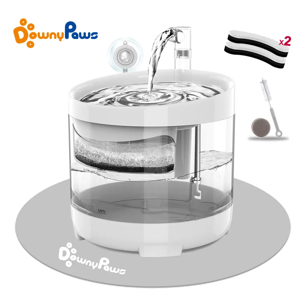

1.6L/54oz Cat Water Fountain with Faucet Automatic Dog Water Dispenser Filter Drinkers For Cats Pet Drinking Bowl Auto Feeder