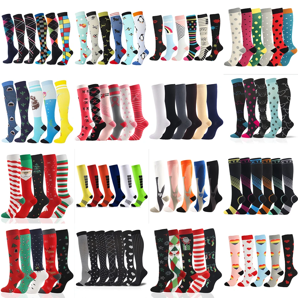 

Compression Socks 20-30 mmgh Best for Varicose Veins Athletic Medical Nurse Running Flight Travels Stocking Men Women