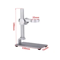 HAYEAR Mini Aluminum Alloy Stand USB Microscope Stand Holder Bracket Mini Foothold Table Frame for Microscope Repair Soldering 2
