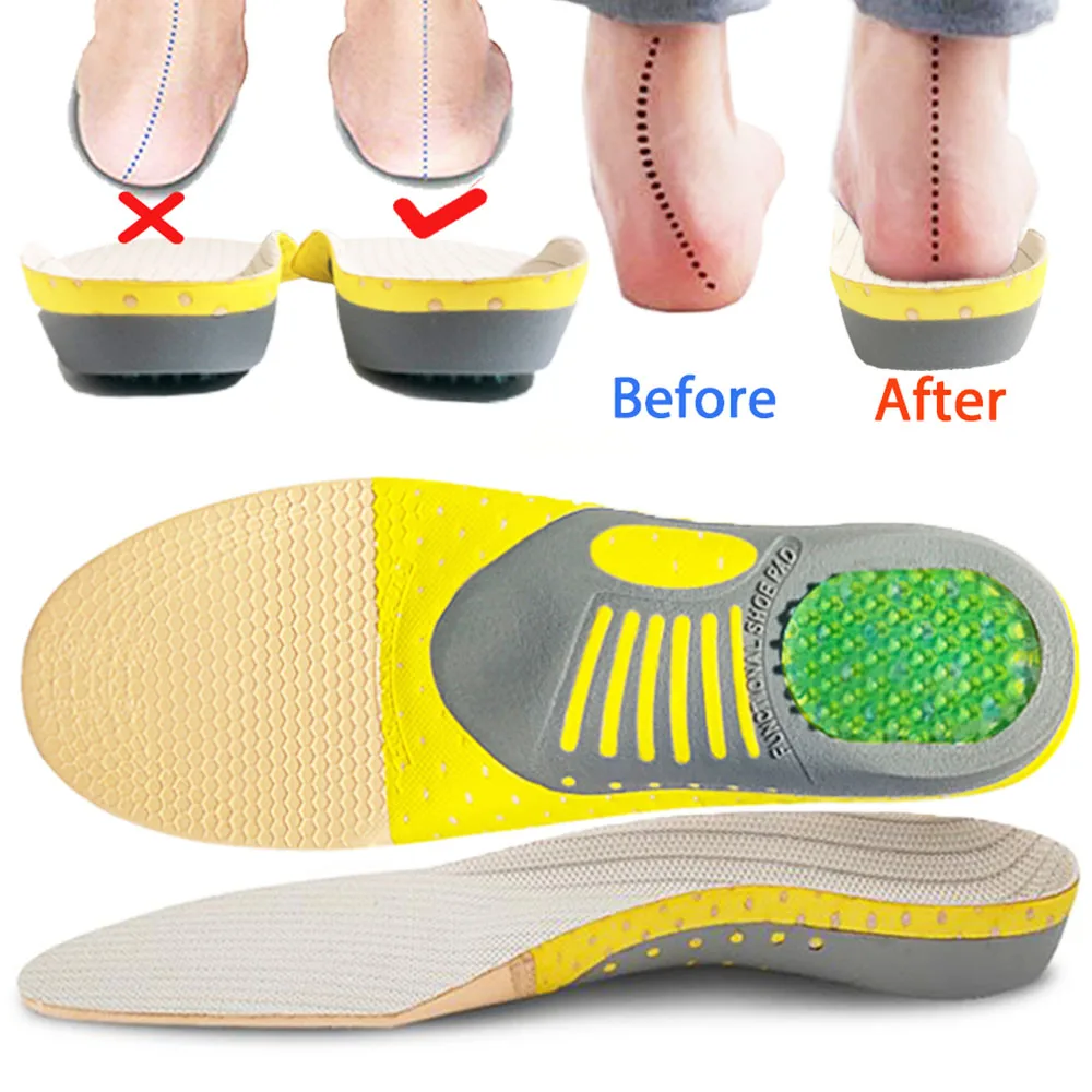 Buy PVC Orthopedic Insoles Orthotics flat foot Health Sole Pad for Shoes  insert Arch Support pad for plantar fasciitis Feet Care Online in Senegal.  4000857350112