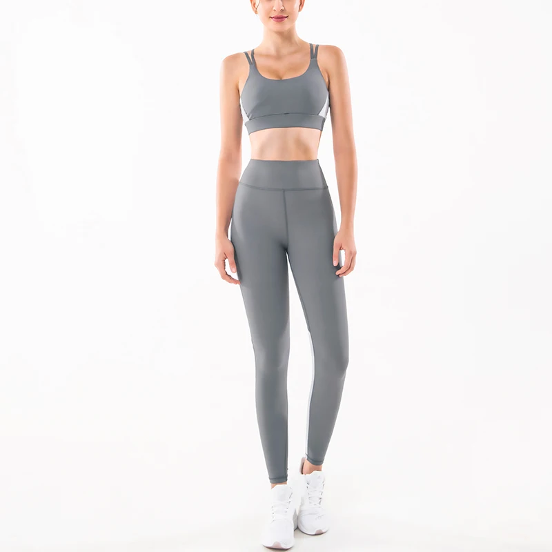 

2 Piece Yoga Set Sports Bra and Leggings Jogging Women Gym Set Hint color Seamless Workout Sportswear Women Fitness Sports Suit