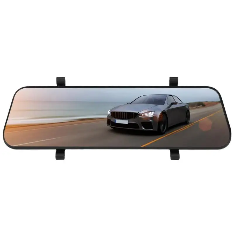 V96A Full HD 1080P Автомобильный видеорегистратор зеркало заднего вида двойной объектив полноэкранный экран заднего обзора циклическая видео Трек воспроизведение приборной панели камеры