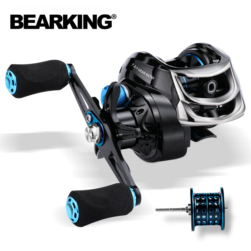 BEARKING Baitcasting Reel 8KG Max Drag 7.2:1 High Speed Fishing Reel Reinforced Reel Drag Reel Carp Drag Reel Fishing