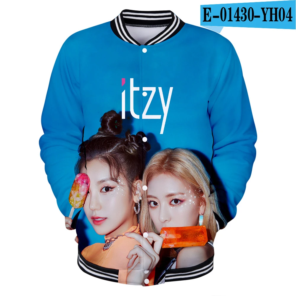 KPOP ITZY DALLA YEJI Lia RYUJIN CHAERYEONG YUNA бейсбольная форма с 3d принтом для мужчин/женщин Harajuku бейсбольные куртки одежда - Цвет: YH04