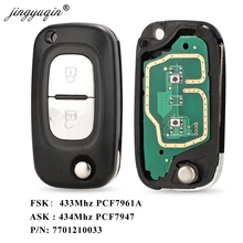 5 шт. ASK/FSK 2 BTN 433 МГц PCF7961A ID46 флип дистанционный ключ для Renault Clio III Clio 3 Kangoo Master Modus Twingo 7701210033