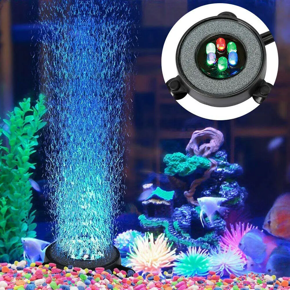 

LED Air Bubble Light Underwater Submersible Fish Tank Light Color Changing Aquarium Air Bubble Lamp Aeration tools