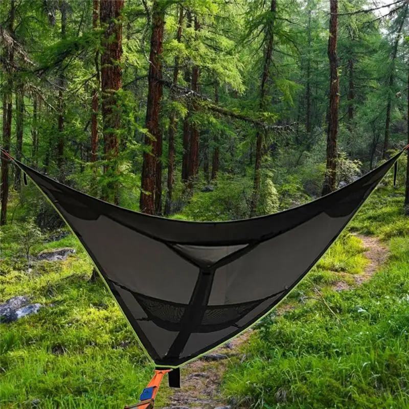 2021 Multi-person Outdoor Triangle Nylon Camping Hammock Portable Camping Hammock Outdoor Equipment