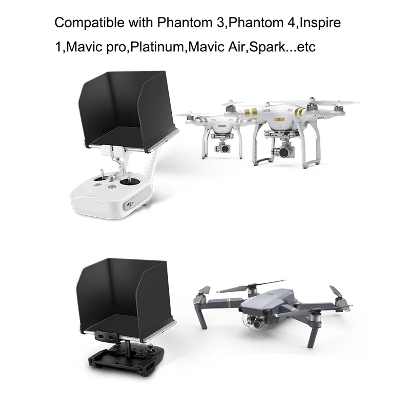 Телефон планшет зонтик для DJI Mavic Pro Air Spark Phantom 4 3 Mavic 2 Pro Zoom Дрон складной пульт дистанционного управления бленда Солнцезащитная тени