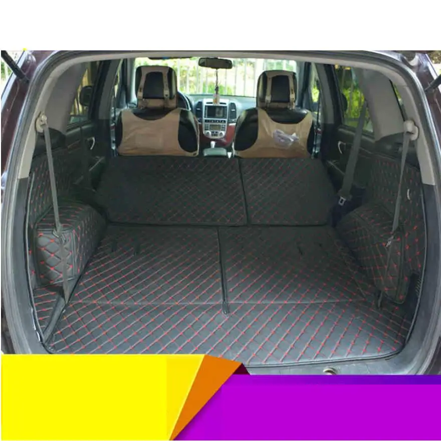 

for Hyundai santa fe car trunk mat cargo liner 2006 2007 2008 2009 2010 2011 2012 Inokom styling carpet rug luggage