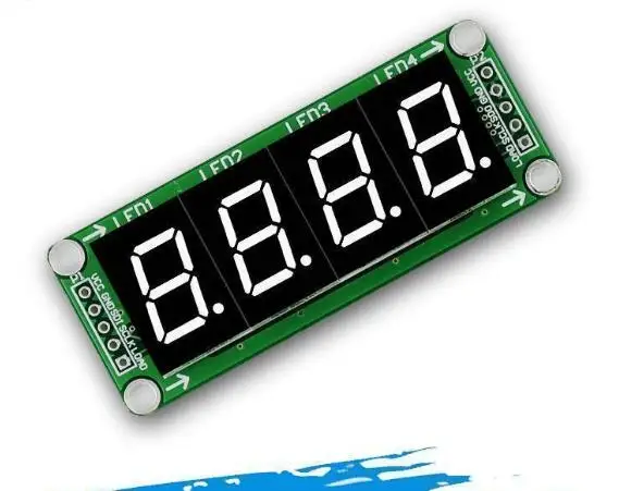 

4-digit Digital Tube Display Module 74HC595 Static Drive 8-segment Serial 0.5-inch IIC