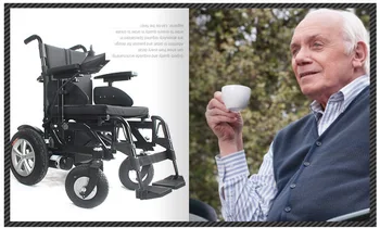 

Aluminum alloy folding high-end intelligent reinforcement of obese disabled middle-aged elderly paraplegic Electric Wheelchair