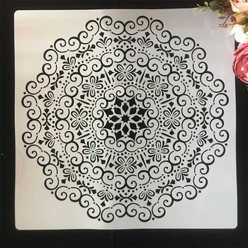 

30*30cm Large Mandala Wheel XXL DIY Layering Stencils Wall Painting Scrapbook Coloring Embossing Album Decorative Template