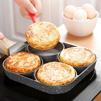 

Egg Cooker Frying Pan 4-Cups Non-stick Cookware Aluminium Alloy Fried Egg Cooker Egg Poacher