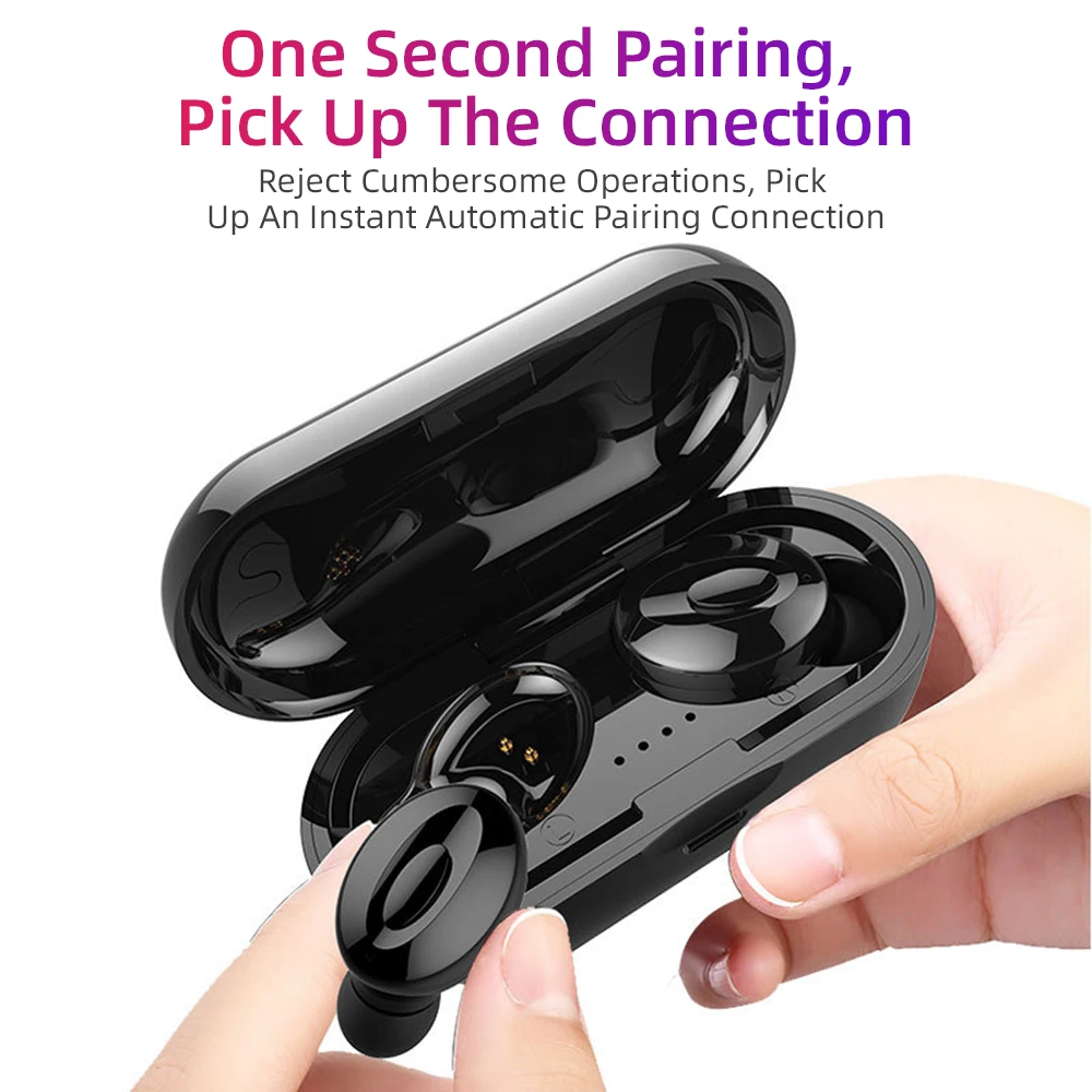 TWS Bluetooth Earphone V5 0 Earbuds HD Stereo Portable Headsfree Call Headsets For iPhone XS Samsung Charging Box In Ear Micro