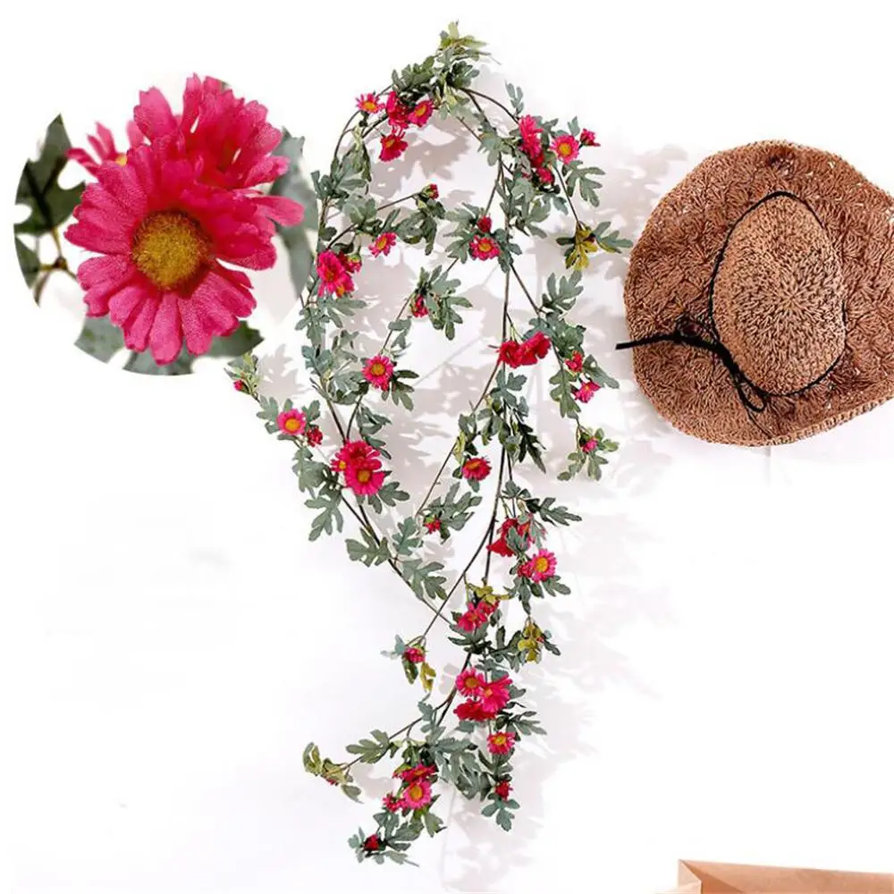 

1.75m Artificial Flowers Ivy Vine Home Wedding Decoration Sunflower Fake Flowers Rattan String Festival Hanging Silk flower