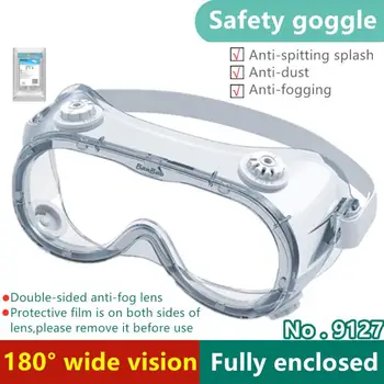

Safety Glasses Protective Eye Fully Enclosed Lens Goggles Visual Protection Anti-Fog Splash Eye Transparent Protective Goggles