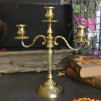 

Home Decorative Candles Wedding Centerpiece Candlesticks Moroccan Decor Vintage Portavelas Gold Candle Holders Kerzenhalter W