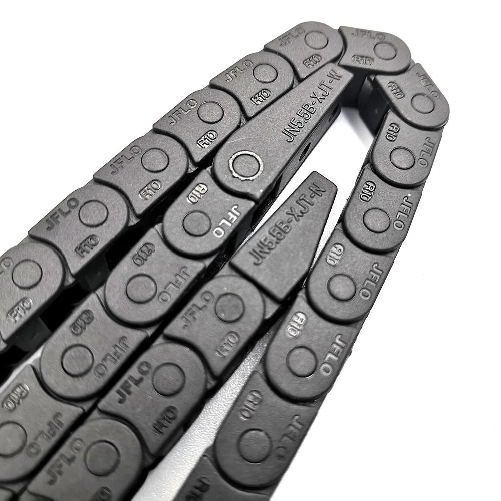 JFLO 5x5mm 1 Meter Miniature Wire Carrier Cable Drag Chain Bridge Type Non-Opening Engineering Nylon Towline Tanks Hot