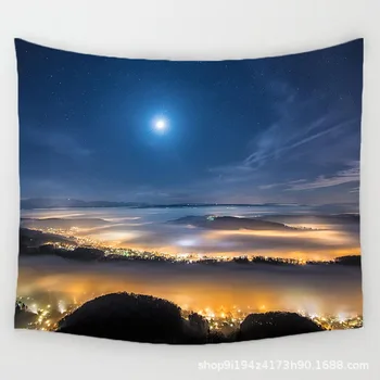 

New Sky Landscape Background Cloth Fashion Home Atmosphere Decoration Products Nordic Style Living Room Bedroom Tapestry