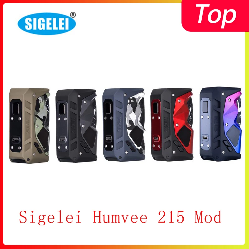 Newest Sigelei Humvee 215 Mod powered by dual 18650 215W vape Humvee box mod fit 510 Thread Tank  VS Aegis Legend mod