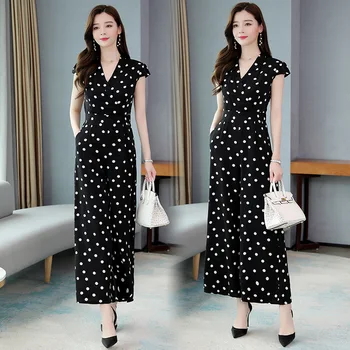 

Vogue Chiffon Jumpsuits Suit, Female Summer 2020 New L High-Waisted Thin Drape One Piece Wide Leg Pants Women's Jumpsuit