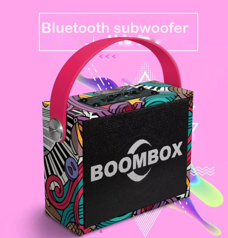 Портативный Bluetooth динамик мини сабвуфер для улицы супербас 3D tereo с микрофоном K