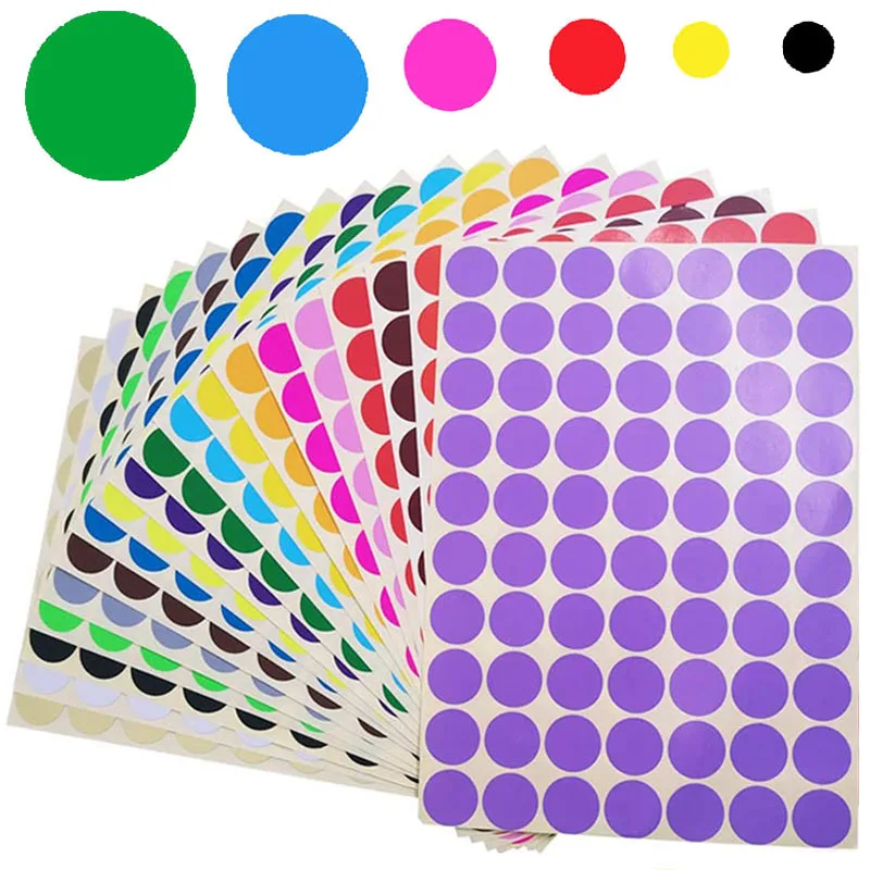 Dot Sticker 6mm 8mm 10mm 13mm 19mm 25mm Round Label Self Adhesive Dot