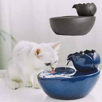 

Cat Dog Water Dispenser Water Fountain For Pet Electric Automatic Circulating Ceramic EU/US Smart Pet Drinking Fountain Bowl