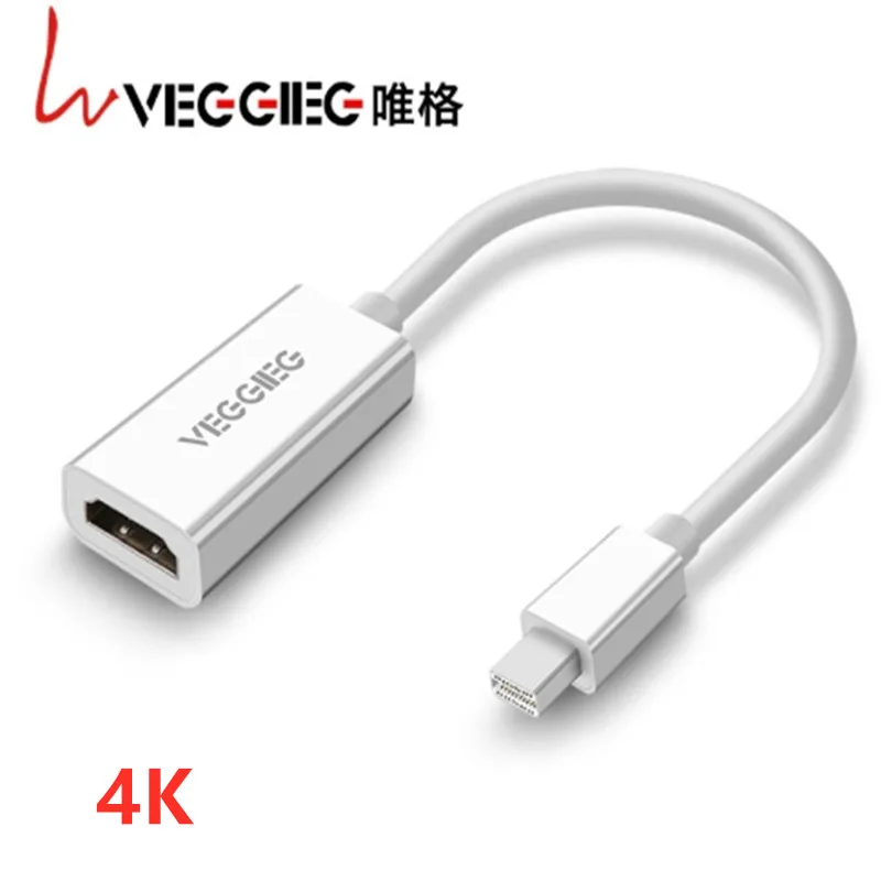 Переходник Mini DisplayPort на HDMI кабель Veggieg DP Thunderbolt 2 конвертер для MacBook Air 13 Surface Pro 4