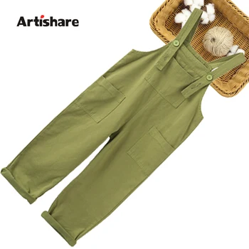 

Big Girls Overalls Solid Color Girls Jumpsuit 2020 Autumn Children's Overalls Teenage Clothes For Kids 6 8 10 12 14