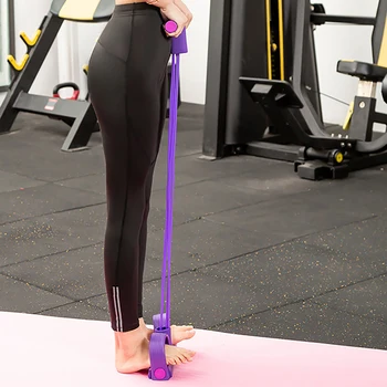 

4 Tube Tension Trainer Resistance Bands Pull Up Sports Foot Expander Chest Pull Leg Latex Rope Gymnastics Rope Fitness Equipment