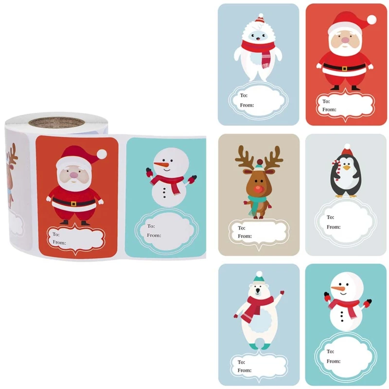 

250pcs Adhesive Christmas Gift Name Tags XMAS Stickers Present Seal Labels Decor H7EE
