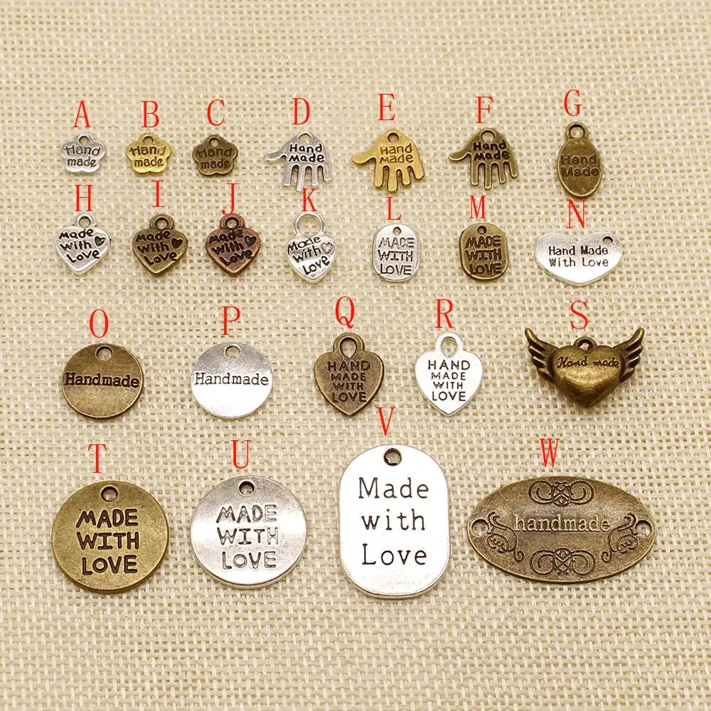 60 шт металлический бронзовый серебристый цвет покрытием ручной работы Подвески