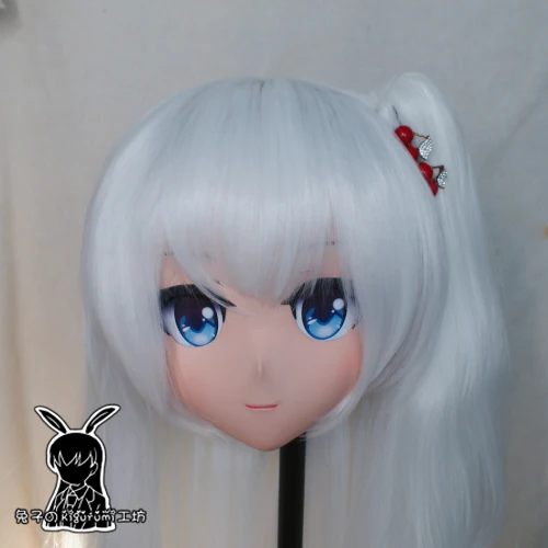 Кролик 54) Полная Голова кроссдресс Девушка BJD кукольная маска TouHou проект COS мультфильм аниме реалистичные силиконовые Shinki Косплей Маска кигу