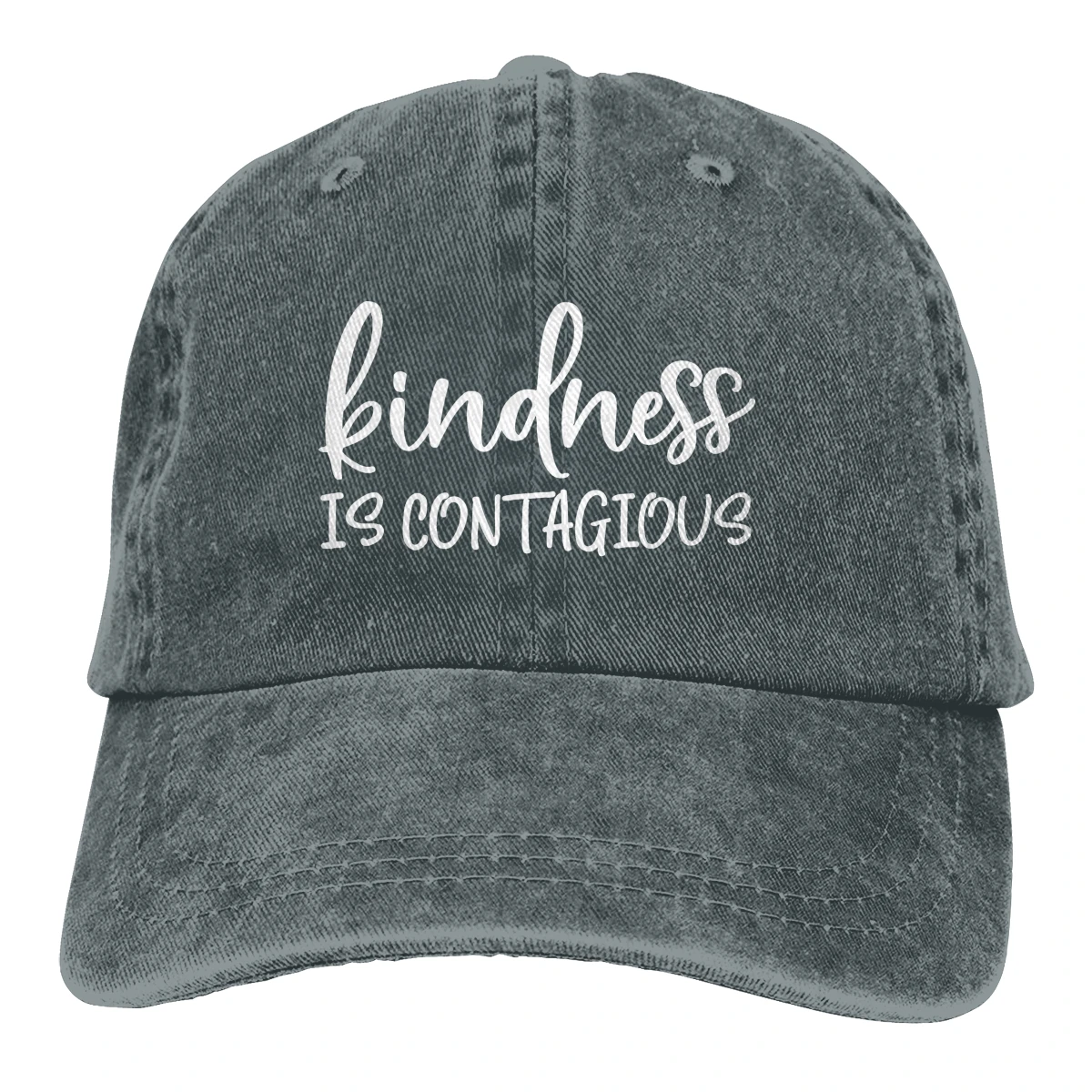Kindness Is contragious Casquette Черная мужская и женская джинсовая бейсболка с ремешком Регулируемая Кепка для гольфа