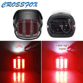 

Motorcycle Smoke LED Tail Light License Plate Rear Lamp Stop Brake Rear Warning Braking Light for Harley Touring Sportster XL883