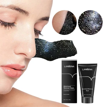 

LANBENA Nose Blackhead Remover Mask Bamboo Charcoal Acne Pore Peel Cleaner Nose Deep Cleansing Pore Strip Moisturizing Peel Mask