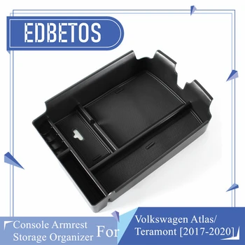 

Center Console Armrest Storage Box For Volkswagen Atlas Teramont 2017 2018 2019 2020 Organizer Storage Glove Box Tray Container