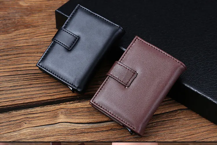 Стиль AliExpress Amazon Горячая Pu алюминиевая карта из сплава пакет RFID экранированный Противоугонный кошелек алюминиевая карта из сплава коробка