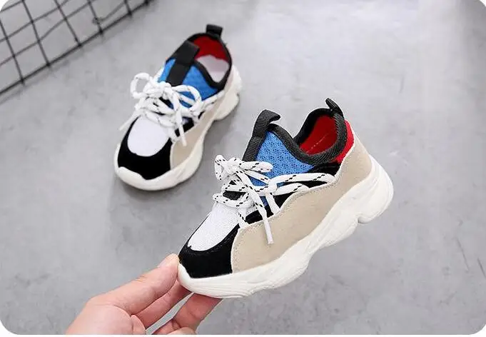 Kids Shoes For Boys Girl Children Casual Sneakers Baby Girl Air Mesh Breathable Soft Running Sports Shoe Pink Blue