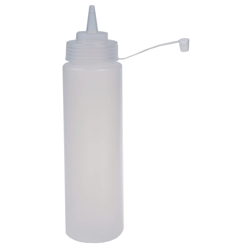 Белая пластиковая бутылка Диспенсер компрессионный соус-24 oz
