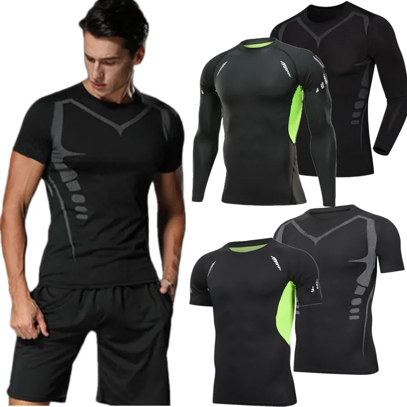 Sportswear for men's Sports T shirts Gym Compression Fitness Jogger ...